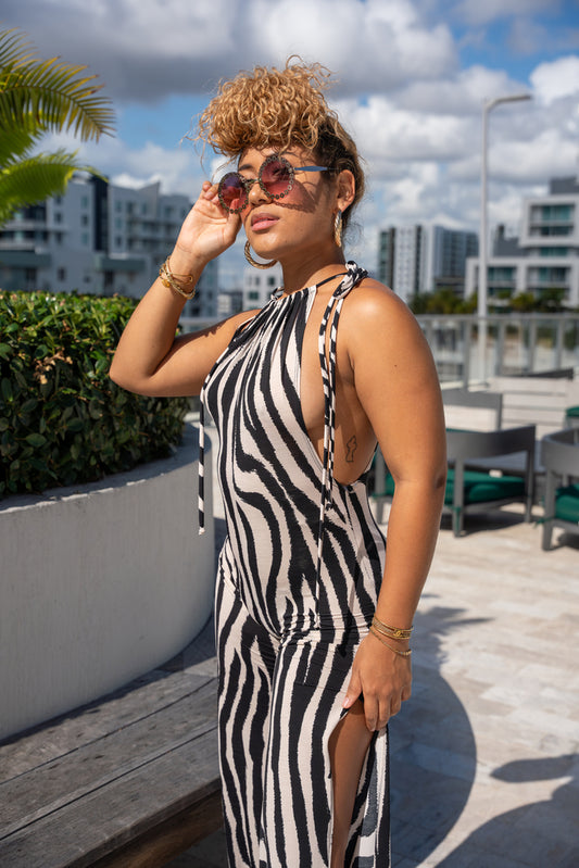 Safari Zebra - Print Jumpsuit